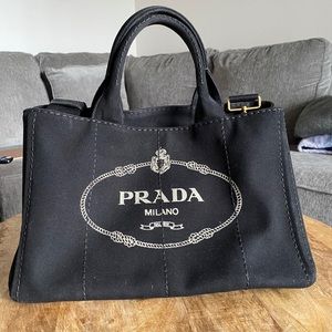 Prada Canvas Convertible Tote Medium